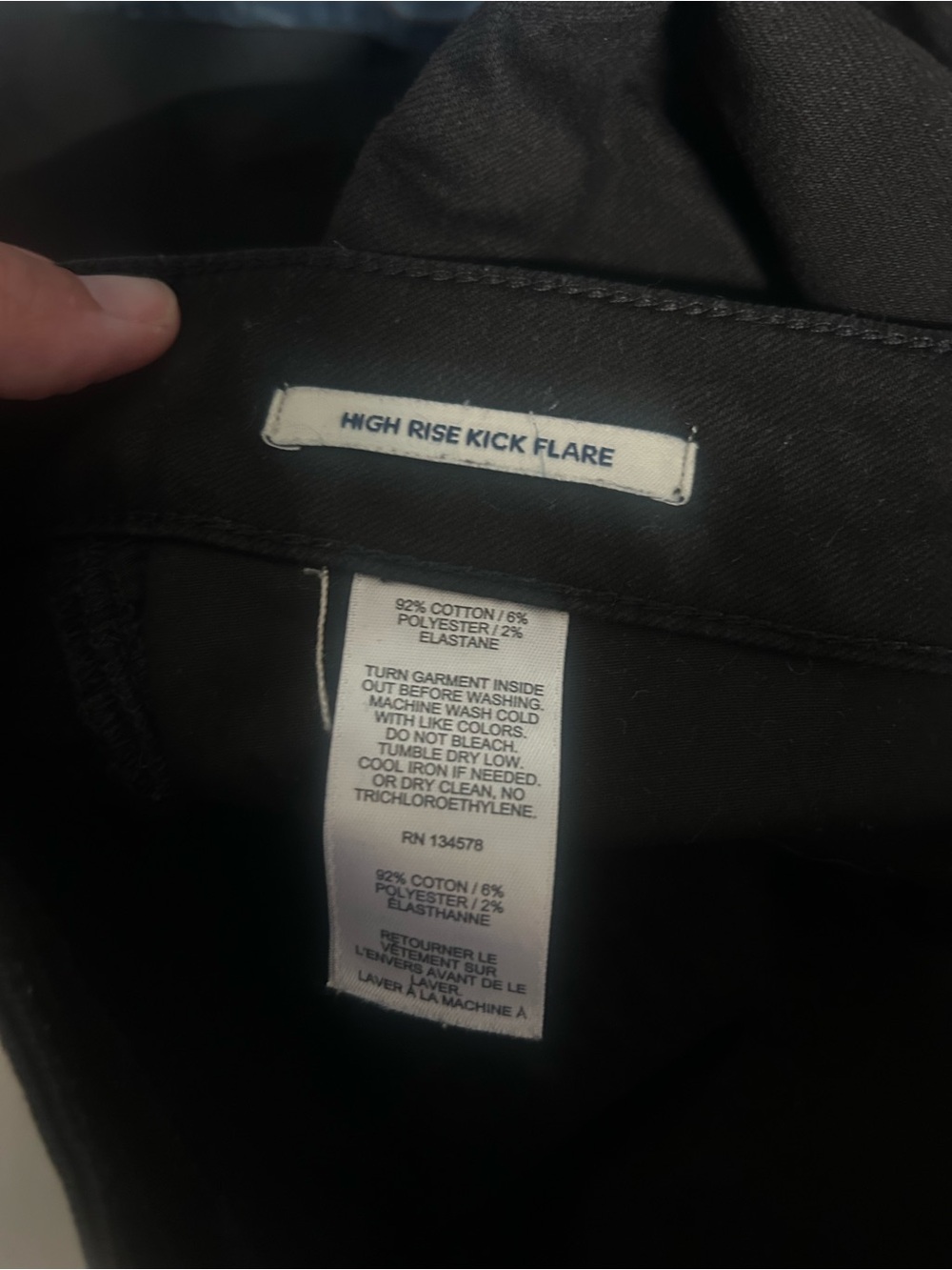 Vineyard Vines High Rise Kick Flare Jeans Women’s 27 Black Raw Hem - Picture 4 of 7
